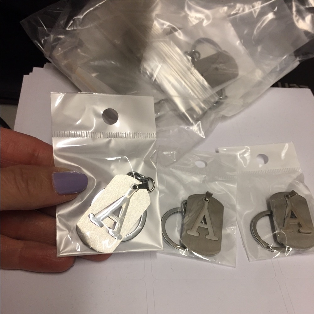 stainless steel metal keychain ev letter avail - Picture 6 of 8